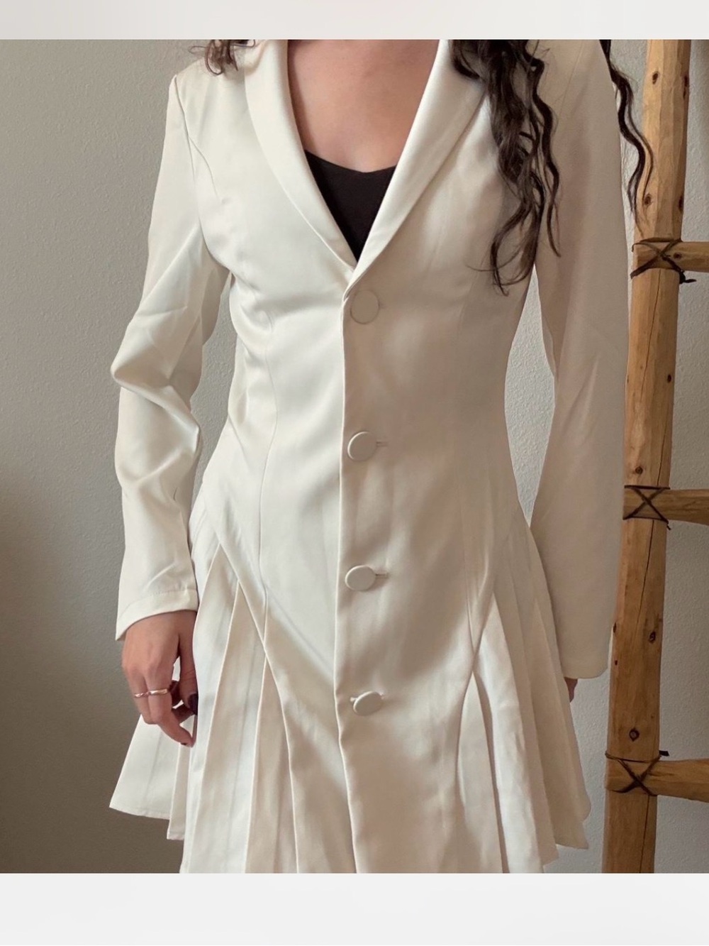 Cider Cream Blazer with Black Trim